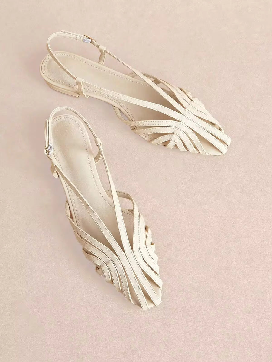 Rosivie Women's Casual Buckle Design Flat Sandals For Daily Wear Summer Shoes